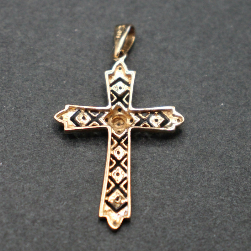 9ct-gold-pierced-design-diamond-cross-pendant-25a015b