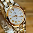 Vintage Tissot PR 50 Ladies J326/426 Two-Tone Quartz Sapphire 25mm