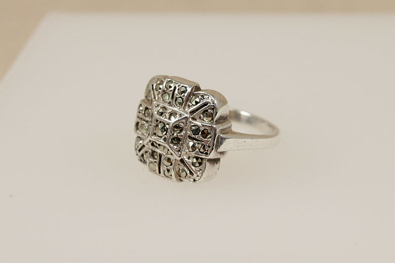 Silver & Marcasite Art Deco Ring