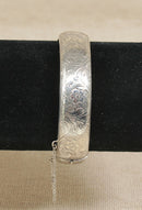 Vintage Sterling Silver Hinged Bangle – Birmingham 1974, Excaliber for Harrods London