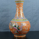 Chinese enamelled porcelain bottle vase