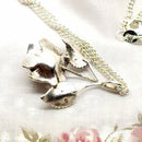 Silver Rose Pendant on 22" Chain