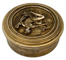 19th Century Continental, Mythological Scene, Gilt Metal Circular Box.