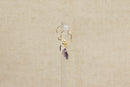 9ct Gold & Amethyst Crystal Dropper Earrings