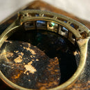 18ct Art Deco Sapphire Old Cut Diamond Five Stone