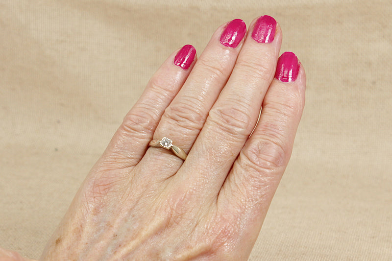 9ct White Gold Diamond Solitaire Ring