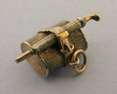 Antique Victorian Edwardian Novelty Silver Guilt Umbrella on Roll Charm
