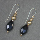 Bridget: Dark blue peardop aaa crystal earrings
