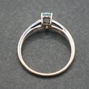 9ct gold teardrop aquamarine solitaire ring