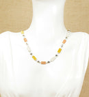 Silver Tri Colour Necklace & Bracelet Set