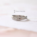 Platinum Curved Diamond Wedding Band