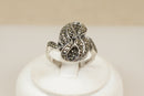 An Art Deco Silver & Marcasite Ring