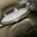 18ct White Gold Fancy Cut Heart Shape Diamond (0.42ct) Solitaire Ring Size Q