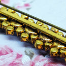 Vintage Lavender Blue & Fuchsia Pink Rhinestone Bar Brooch