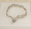 Vintage Silver Gate Bracelet with Padlock