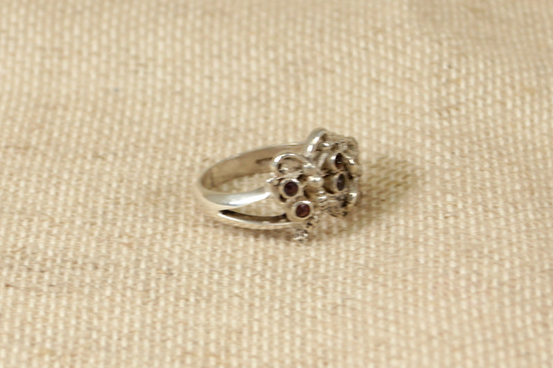 Silver & Crystal Double Butterfly ring.