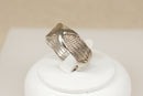 A Bold Sterling Silver Rope Design Band Ring