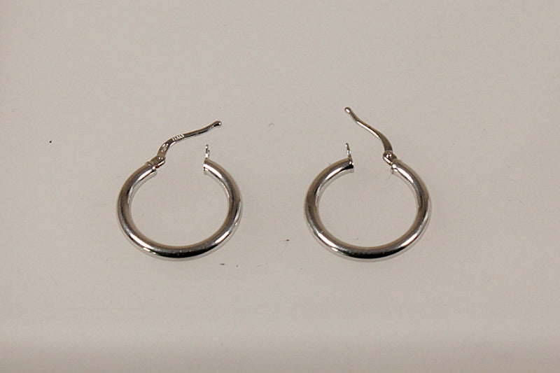 Italian Silver Hoop Earrings