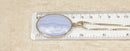 Oversized Sterling Silver & Blue Lace Agate Pendant with 19½-Inch Silver Chain
