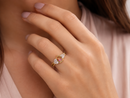9ct Gold Twilight Topaz & Diamond Ring – Size P.5