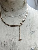 Vintage Christian Dior Gold Plated & Crystal Necklace
