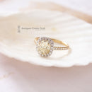 18ct Champagne Coloured Cushion Cut Diamond Cluster 1.62cts