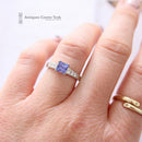 18ct White Gold Tanzanite & Diamond