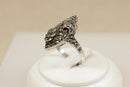 Art Deco Silver & Marcasite Navette Ring