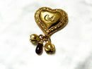 Vintage Christian Lacroix Heart, Charm & Cabochon Statement Brooch