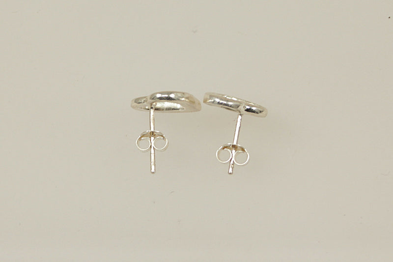 Silver Heart Ear Studs