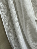 Sara - A Laura Ashley period design white cotton Curtain Panelling 60”wide per metre