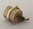 Antique Victorian Edwardian Novelty Silver Guilt Umbrella on Roll Charm