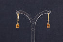 10ct Gold & Honey Citrine Earrings Droppers