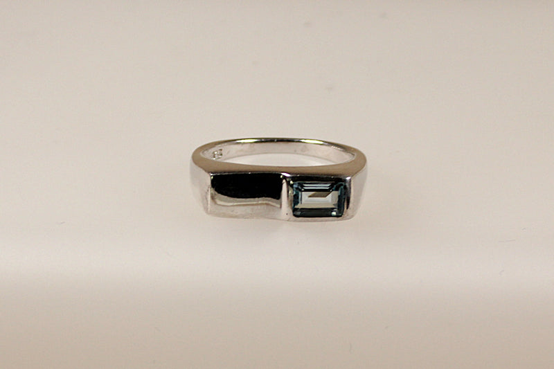 Silver & Topaz Ring