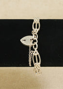 Elegant Vintage Sterling Silver Fancy Link Bracelet – Birmingham 1976
