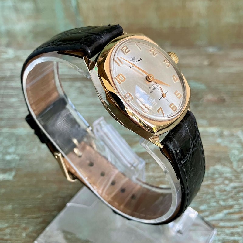 Unisex Perona Watch | 9ct Gold case| Manual Wind