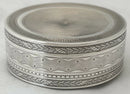 French Silver Circular Box, Circa 1910. 2.5 troy ounces.