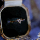 18ct White Gold Fancy Cut Heart Shape Diamond (0.42ct) Solitaire Ring Size Q