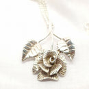 Silver Rose Pendant on 22" Chain