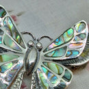 Sterling Silver & Abalone Shell Butterfly Brooch