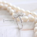 Edwardian 18ct White Gold & Diamond Fancy 2 Stone