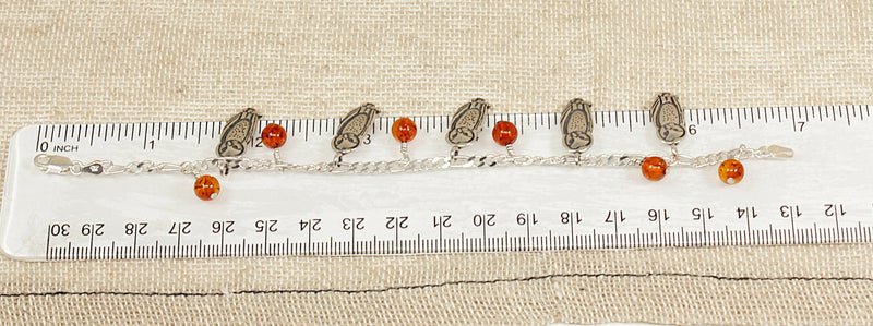 Silver & Amber Owl Bracelet