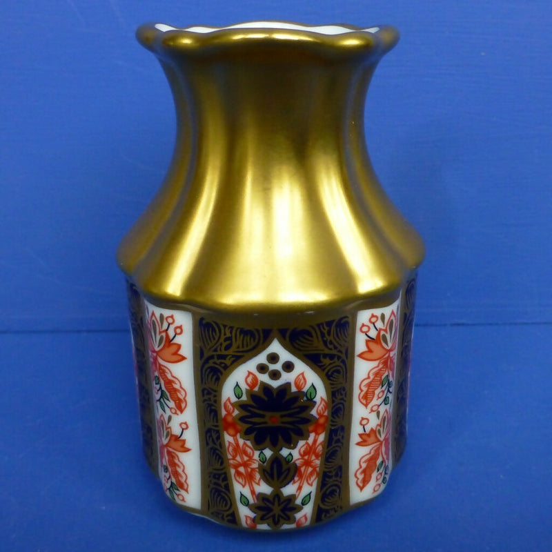 Royal Crown Derby Old Imari 1128 SGB (Solid Gold Band) Primrose Vase