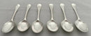 Georgian, George II, Six Hanoverian Pattern Silver Tablespoons. London 1740 Edward Bayley. 13.7 troy ounces.