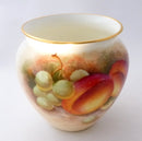 Royal Worcester Fruit Pattern Vase Signed by William Roberts