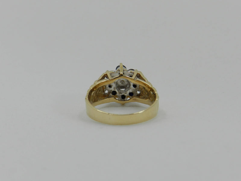 Diamond Sapphire Ring Gold