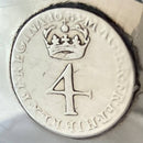 George III period Toddy Ladle Inset with William & Mary 1689 Silver Fourpence Coin.