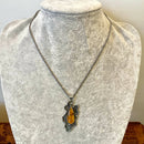 Vintage silver and amber pendant