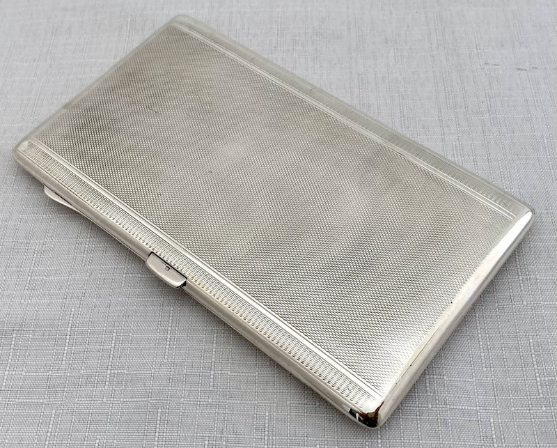 George VI Silver Cigarette Case. Birmingham 1944 Joseph Gloster Ltd. 6.2 troy ounces.