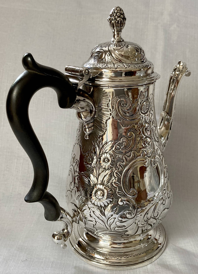 Hester Bateman, Georgian, George III, Silver Coffee Pot, London 1783, 26 troy ounces.